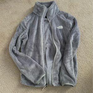 Silver gray north face jacket